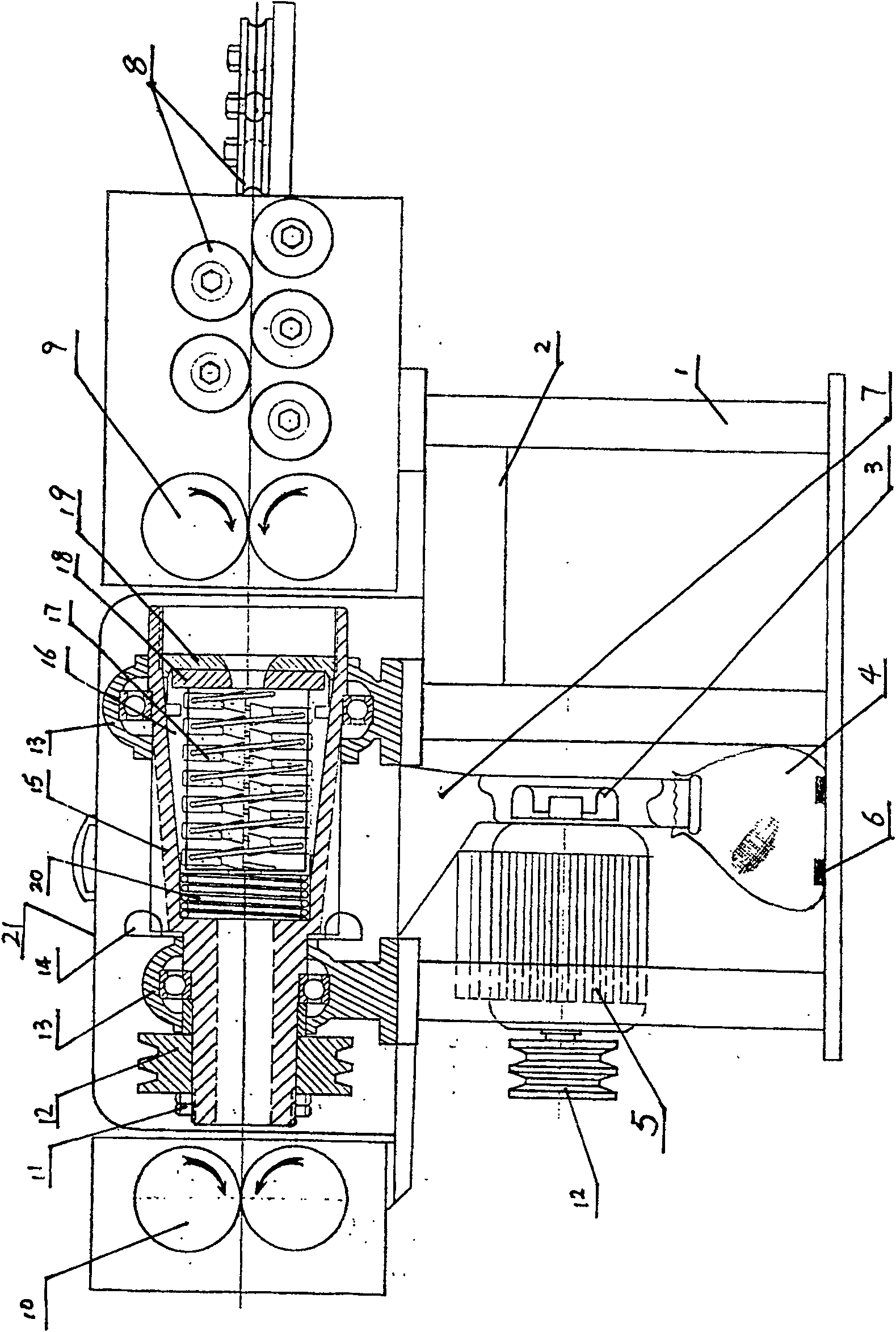 Metal material surface annular clearing device