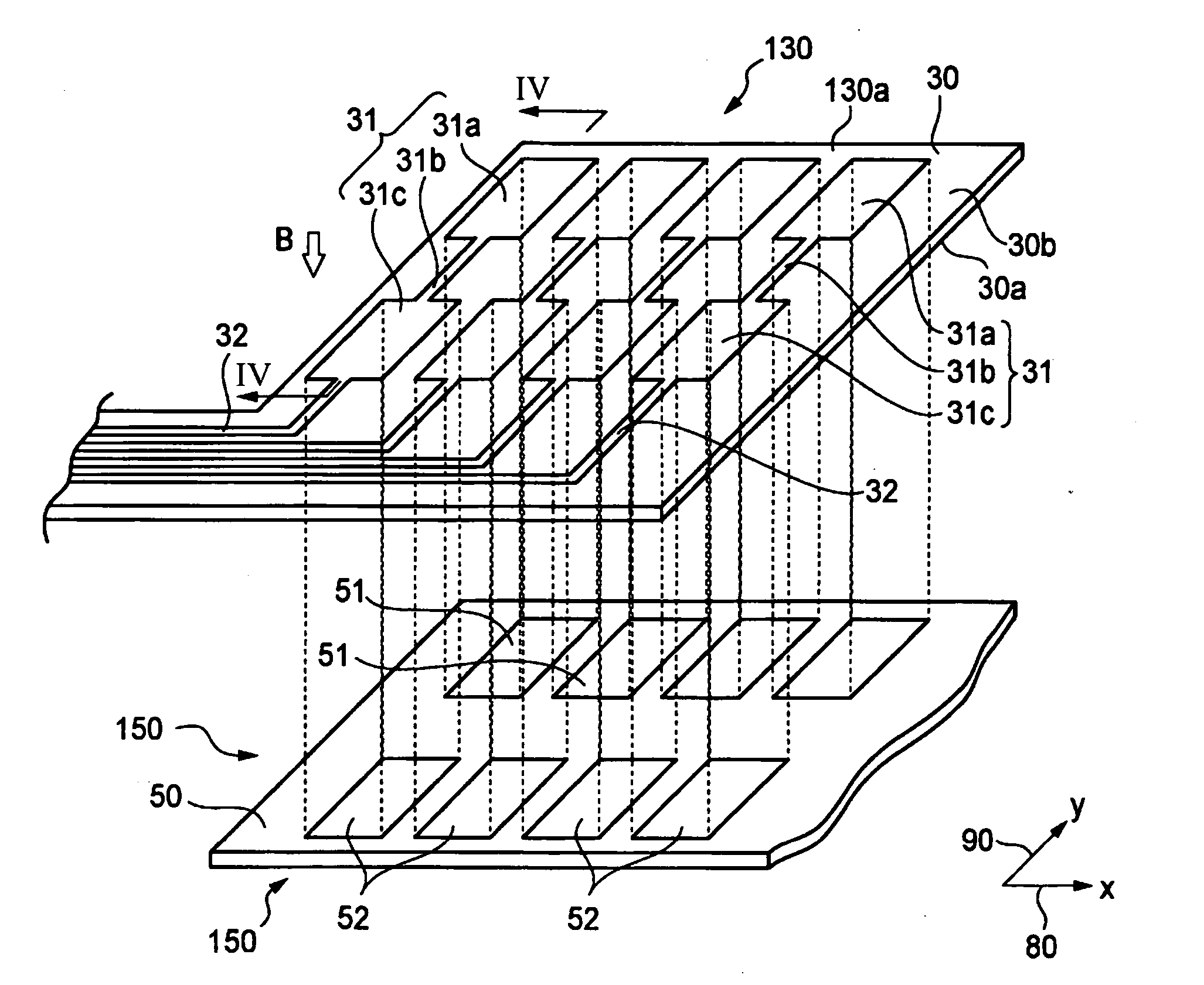 Mounting structure mounting substrate, electro-optical device, and electronic apparatus