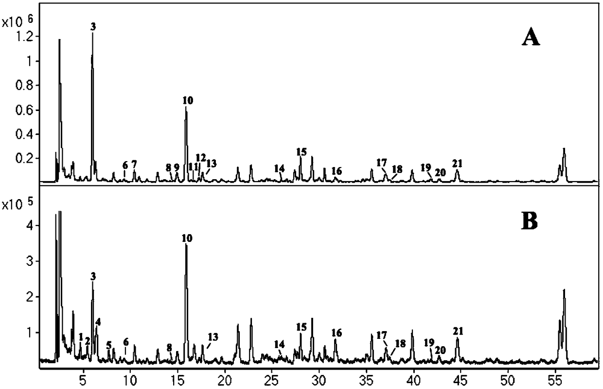 A kind of Dazhu Hongjingtian capsule fingerprint and its construction method