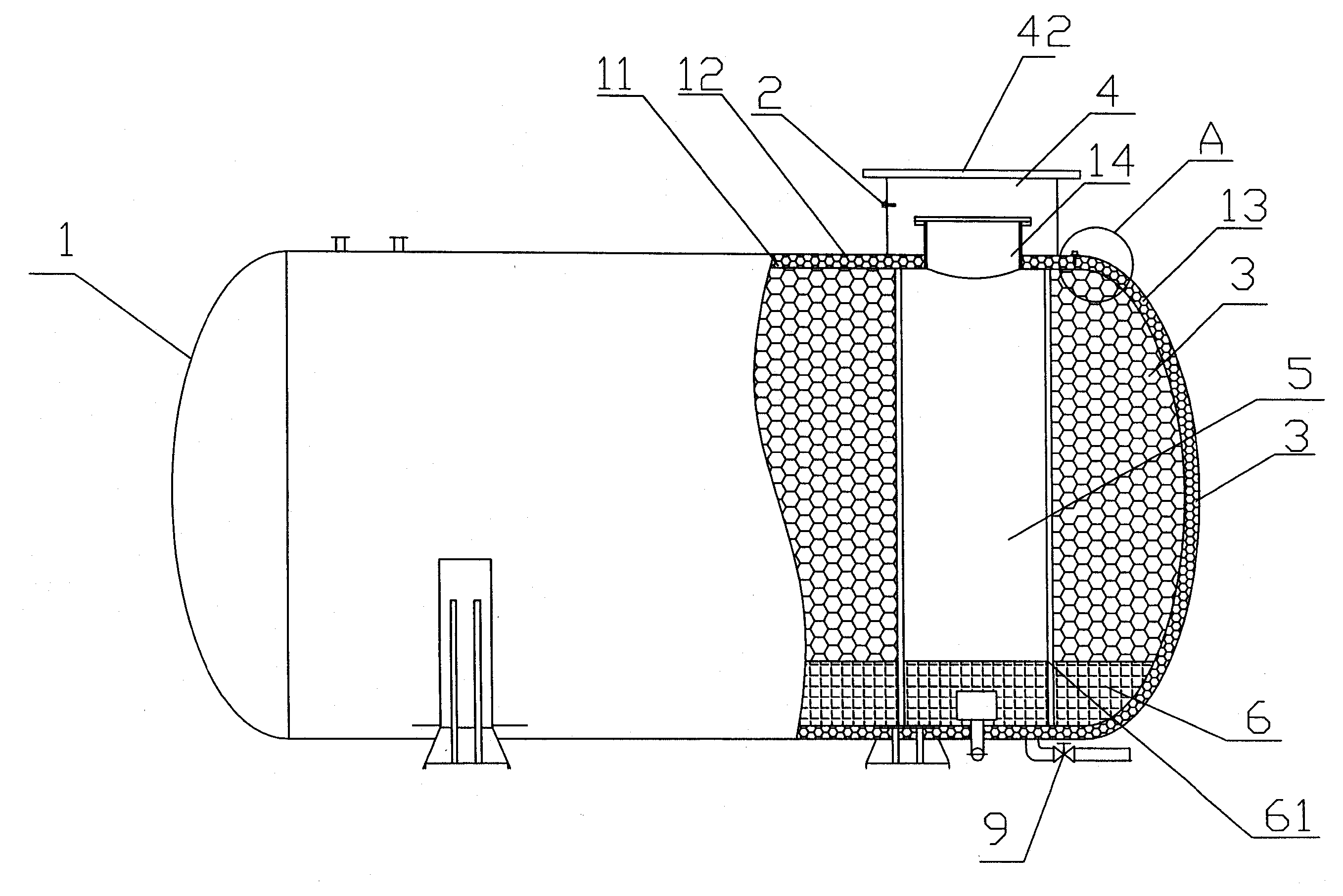 Safety environmental protection buried oil tank