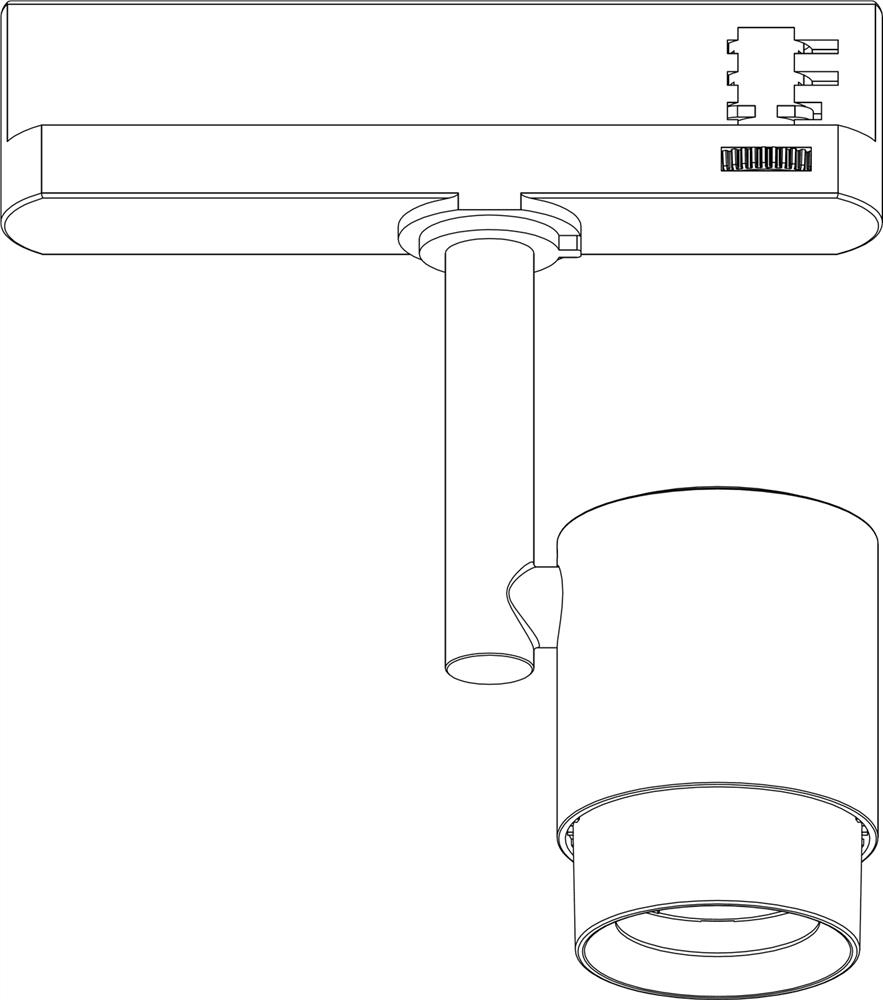 Detachable combined modular lamp structure capable of realizing 360-degree rotation