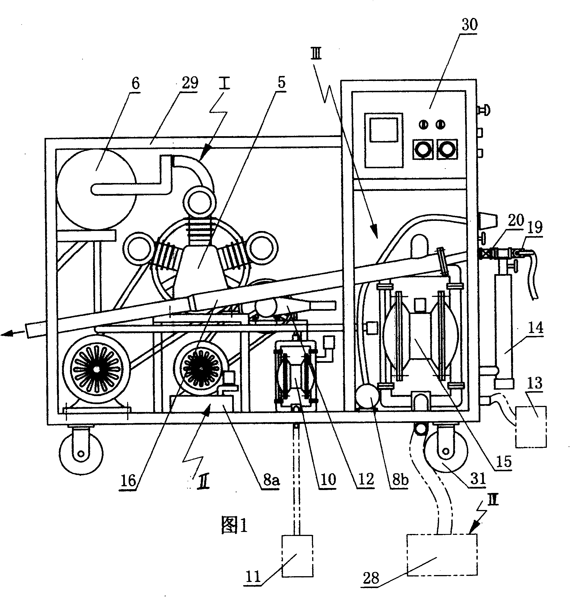 Preparation method of light foam concrete and its main machine