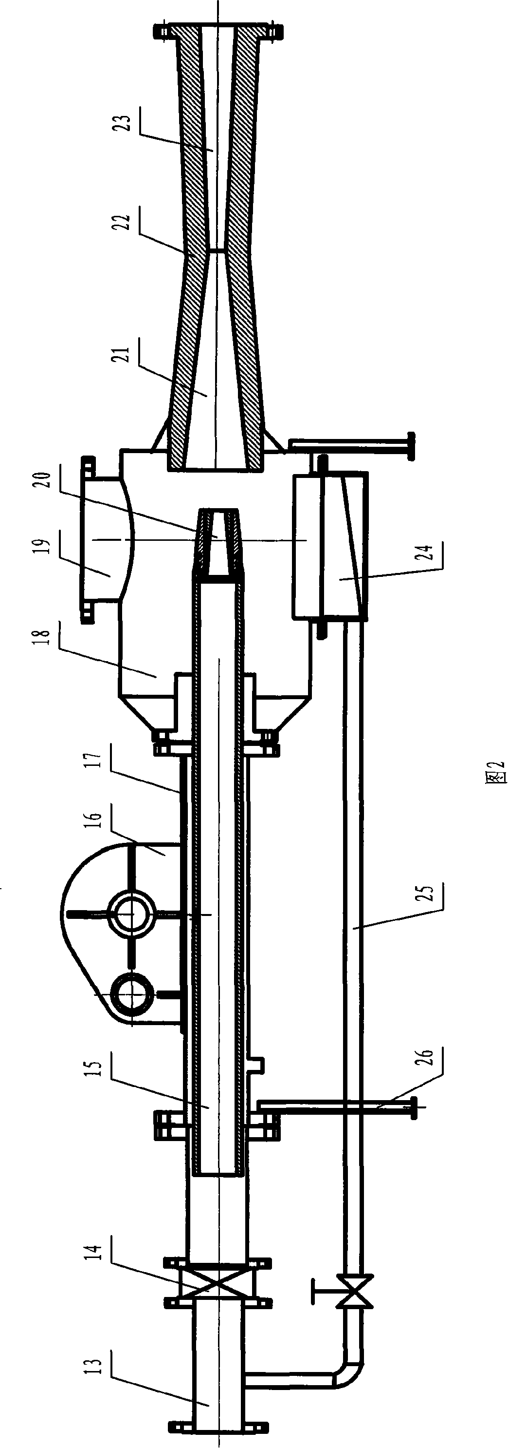 Taper tube and ash returning pump and ash recombustion type circulated fluid bed combustion equipment