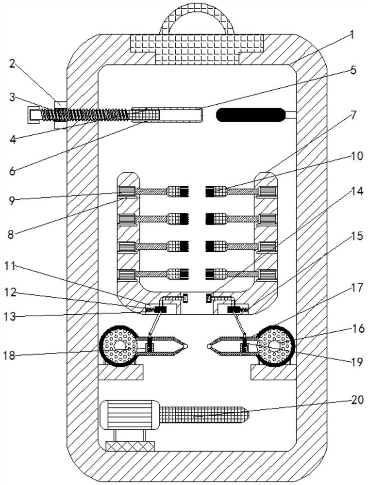 Cable laying auxiliary device for detecting whether cable skin is intact