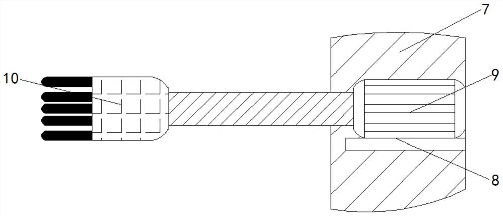 Cable laying auxiliary device for detecting whether cable skin is intact