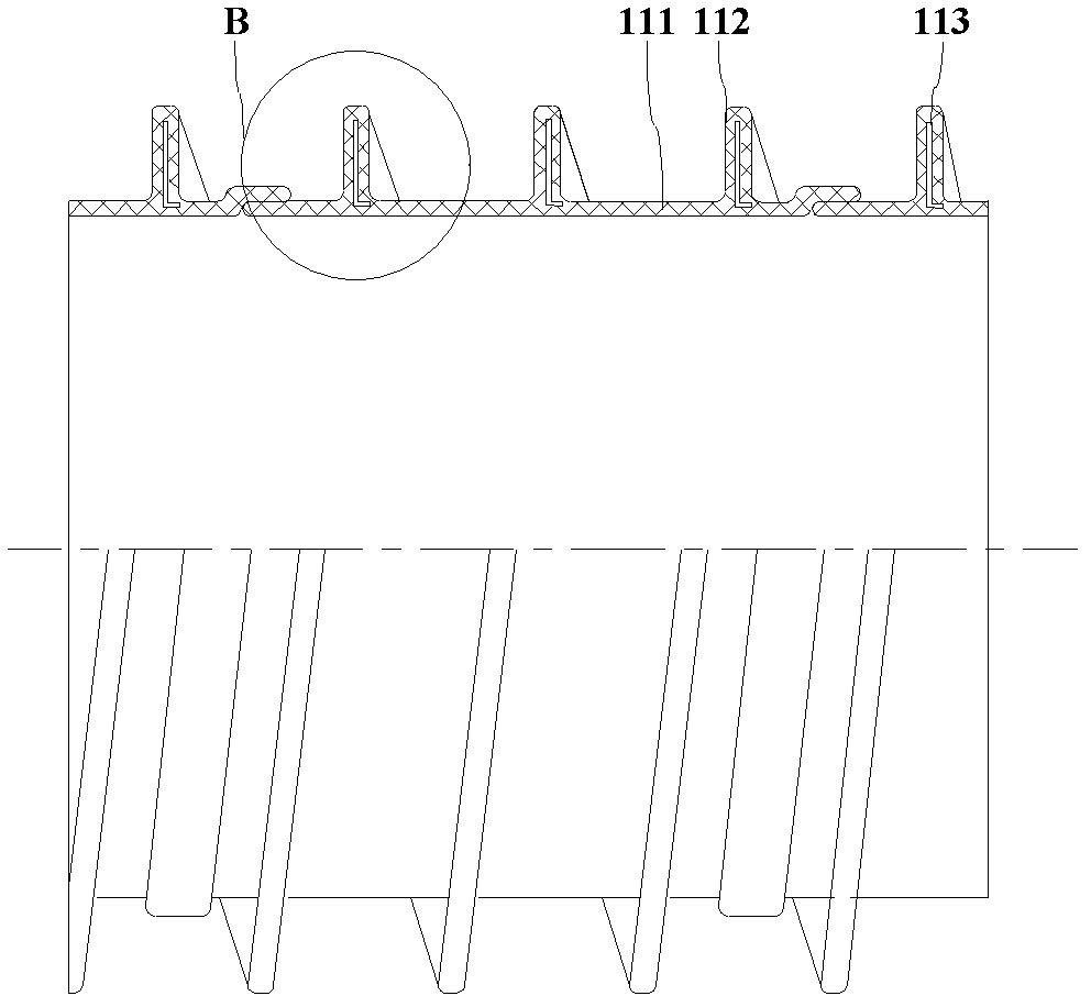 Reinforced thermoplastic composite structure wall-pipe pipe workpiece and strip material and complete set of production devices thereof