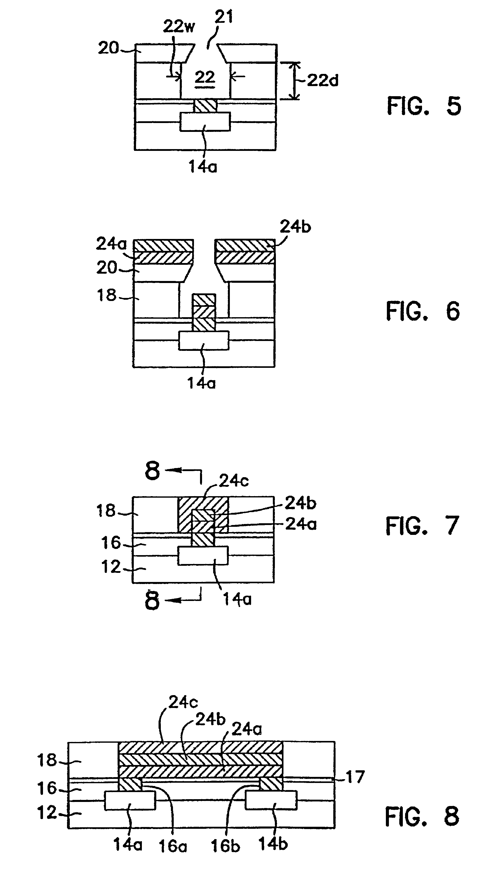 Forming submicron integrated-circuit wiring from gold, silver, copper, and other metals