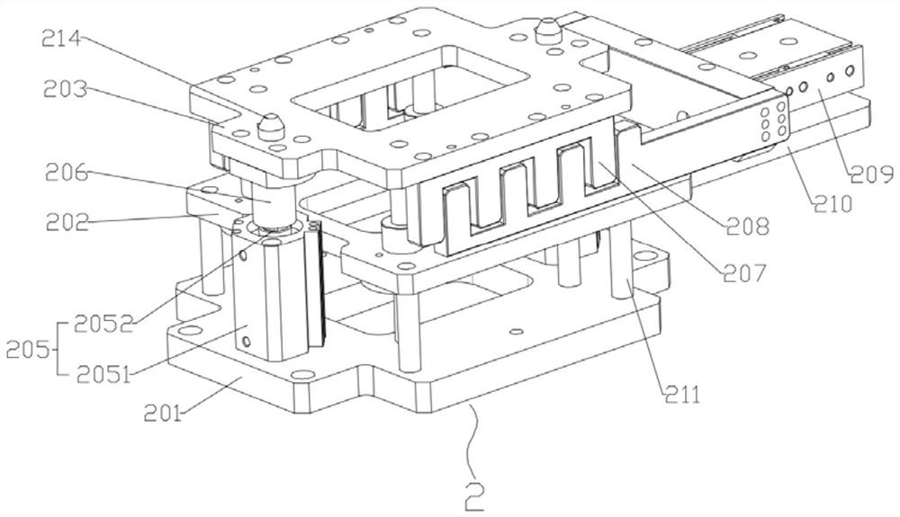 Device for detecting deformation of motor wave gasket and pull-down mechanism