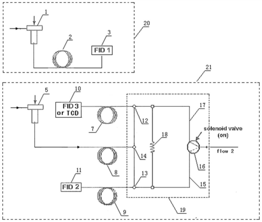 Gas chromatography system and method for detecting detailed composition of automotive gasoline