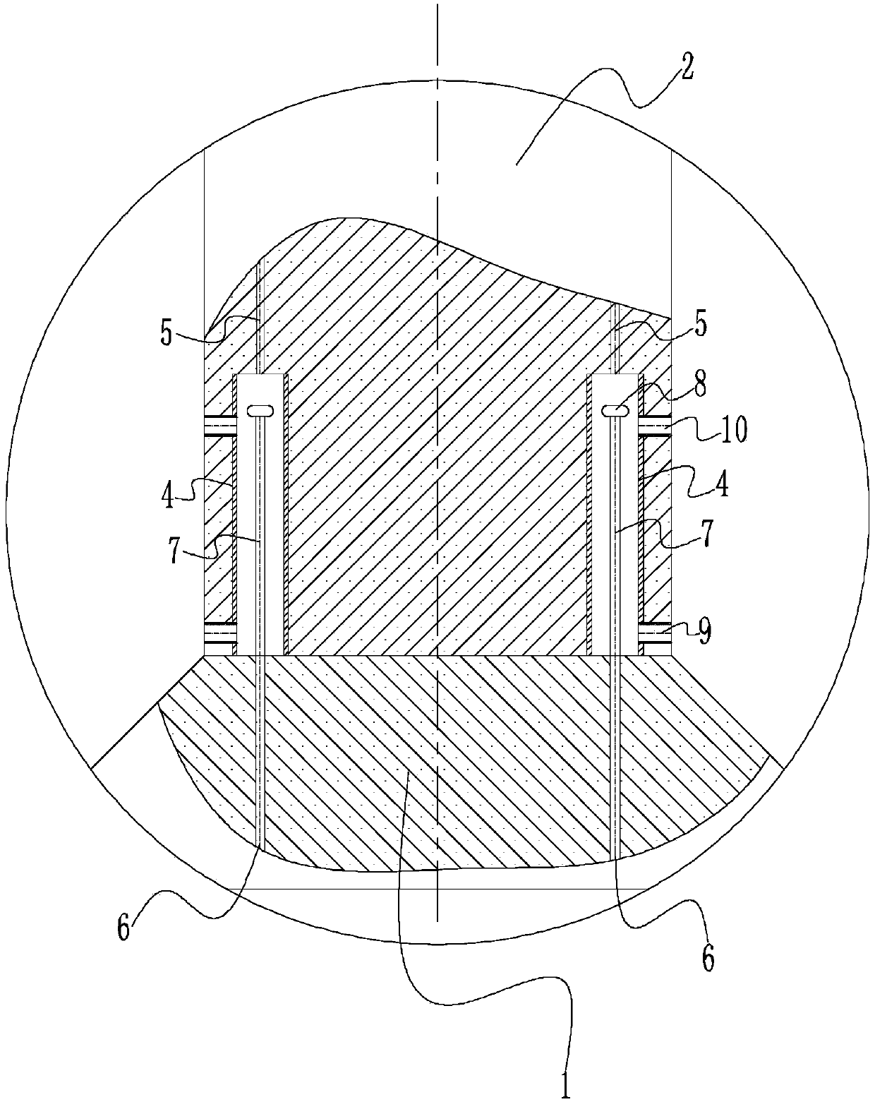 Combined box-type subgrade without bottom plate and subgrade construction method