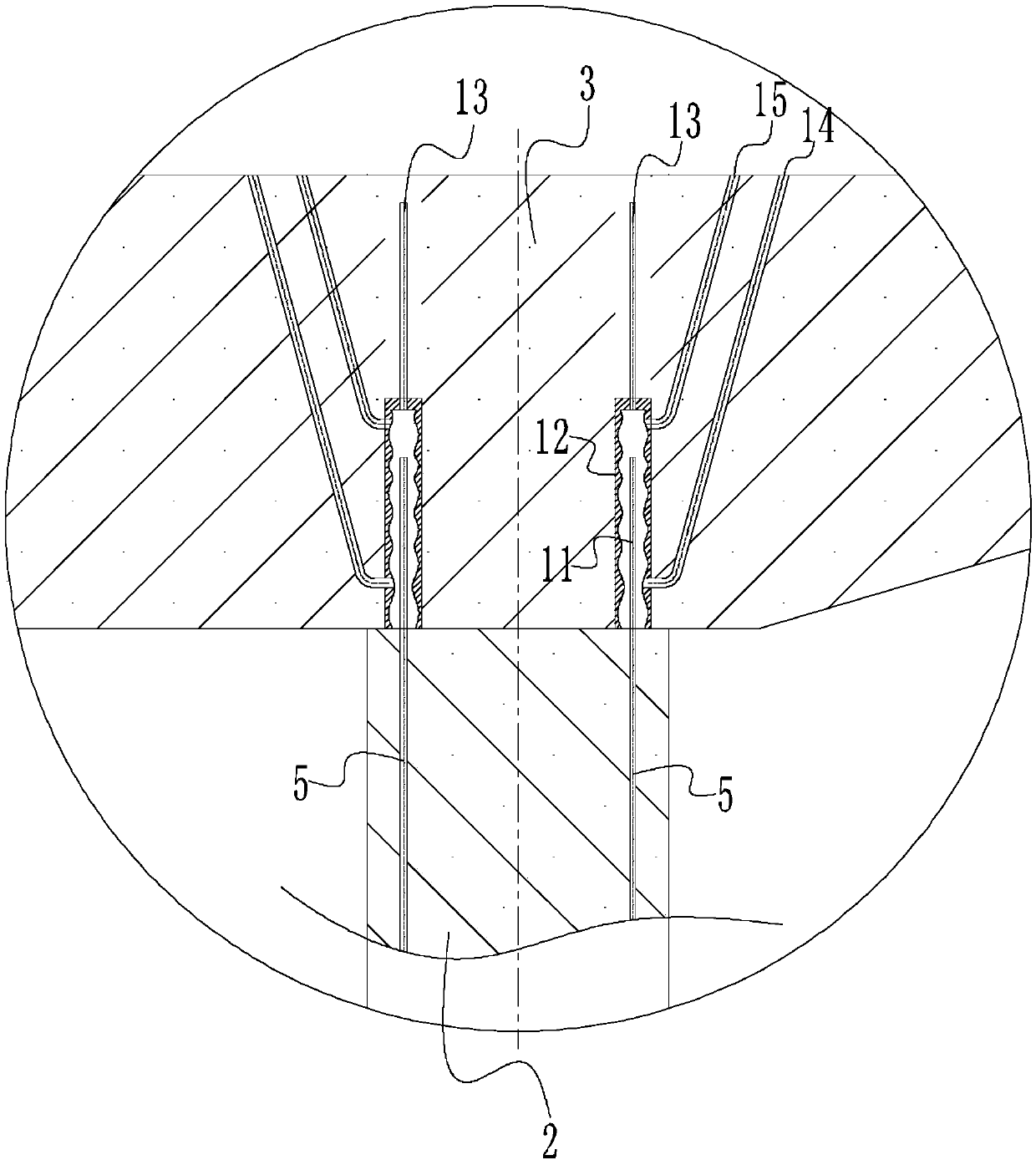 Combined box-type subgrade without bottom plate and subgrade construction method