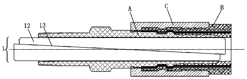 Inner supporting device of pipeline buckling joint and full-bore buckling connection method