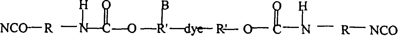 Water polyurethane dye production of coating, textile, artificial leather and leather