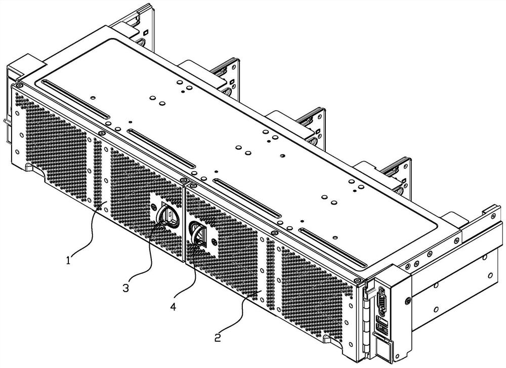 A tool-free quick-release double-door panel and a server having the same