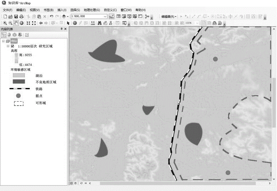 Three-dimensional guiding line selection method for road in permafrost region