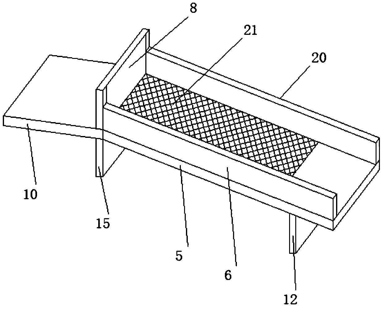 Fine sand screening device for civil engineering