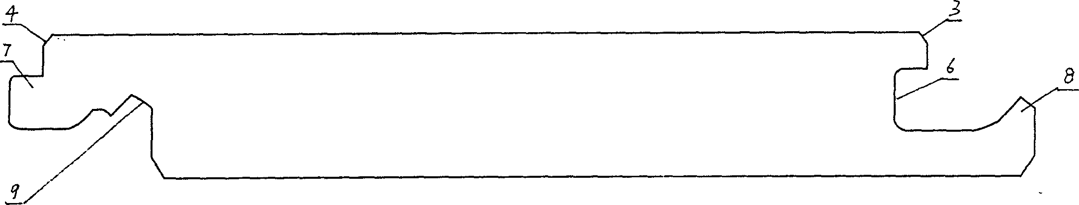 Colour combination V-groove composite floor block and mfg. method thereof