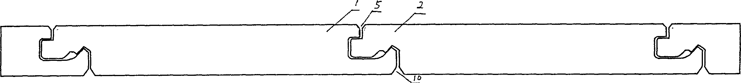 Colour combination V-groove composite floor block and mfg. method thereof