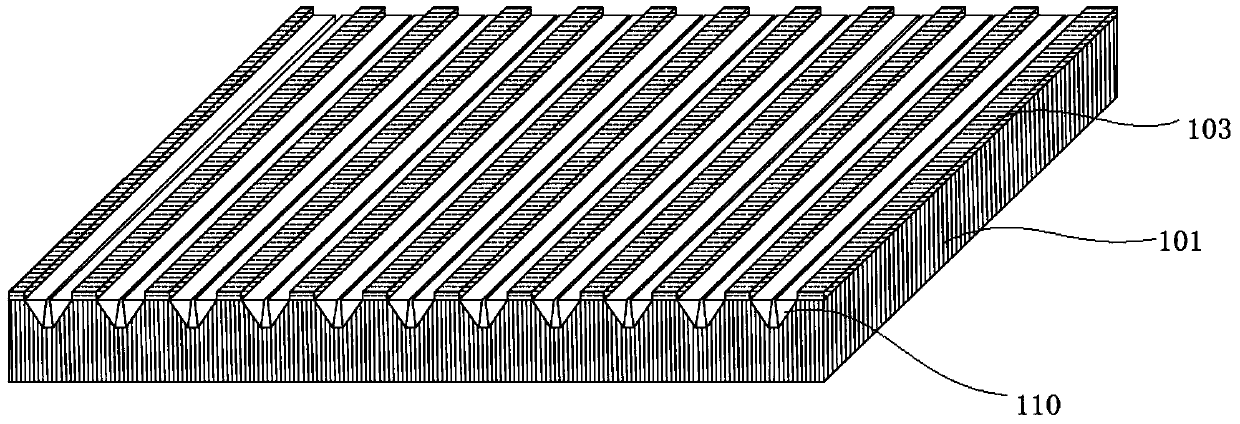 A micron line array photodetector and its preparation method