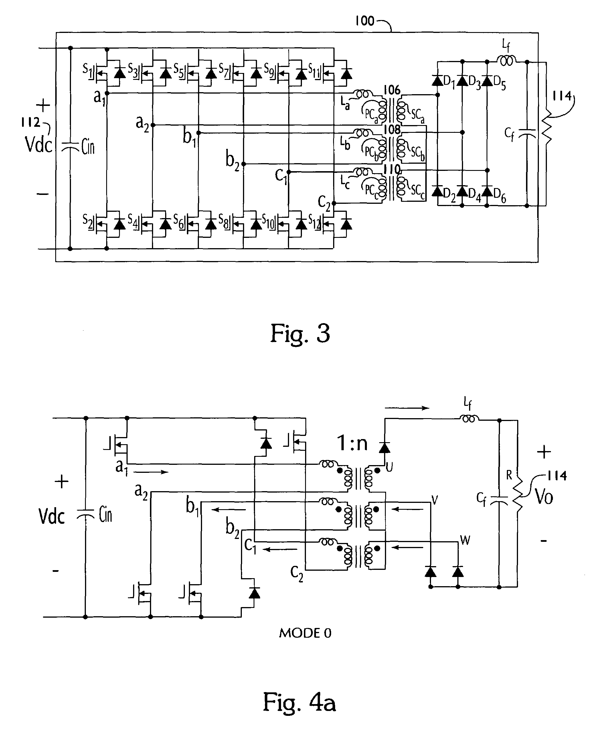 Multiphase soft switched DC/DC converter and active control technique for fuel cell ripple current elimination