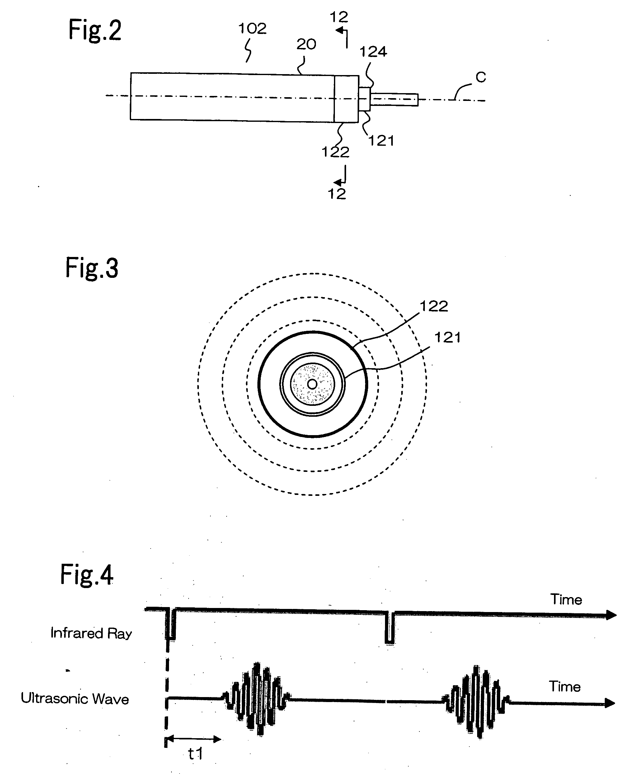 Electronic pen having an ultrasonic wave controller