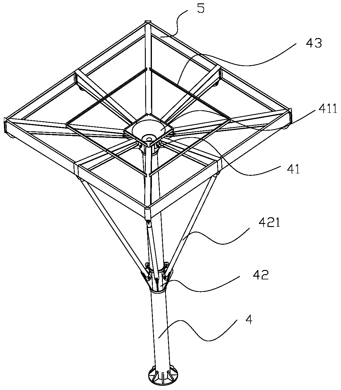 Rain sheltering platform suitable for outdoor small site