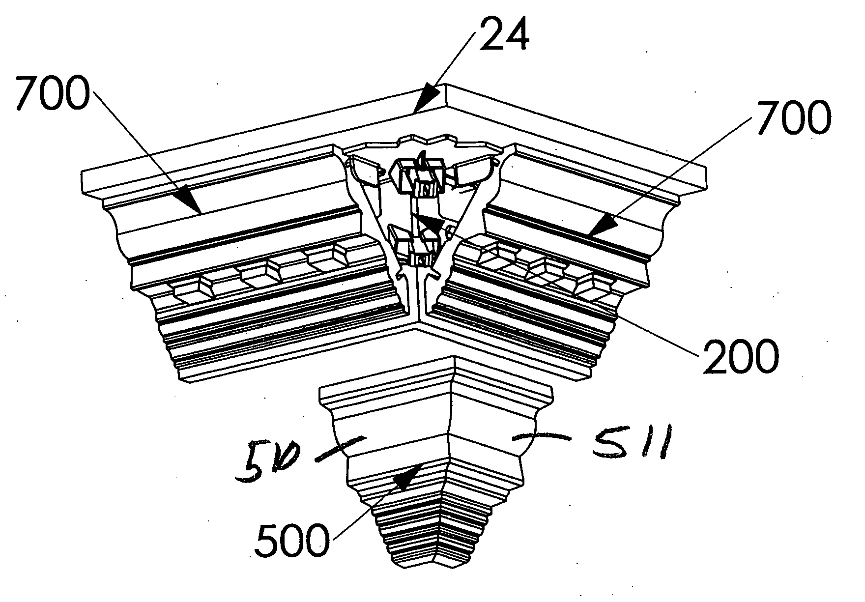 Seam cover system for crown molding installations