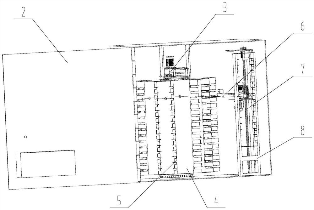 Optimal adjustment method for food vending machine goods based on straight guide rails