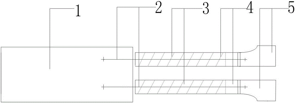 Lead and conductor connection device of strain gauge