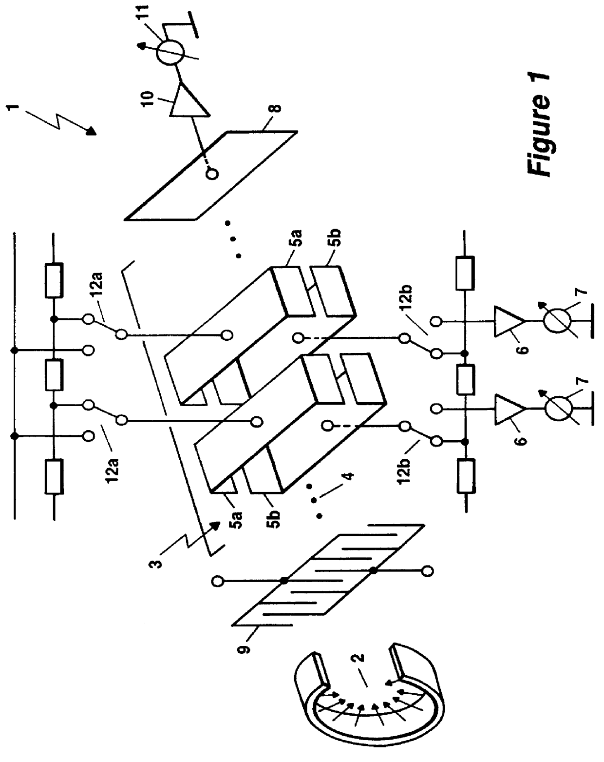 Ion mobility spectrometer with switchable electrodes