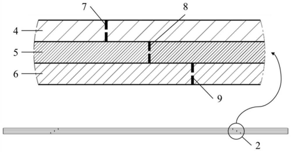 Fragile cover with step cutting plane and overall breakthrough type and preparation method thereof