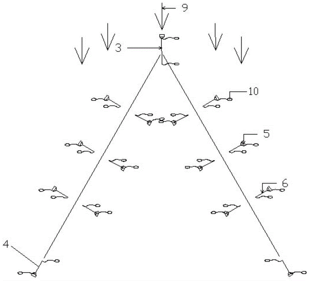 Construction technology of movable flexible floating type breakwater