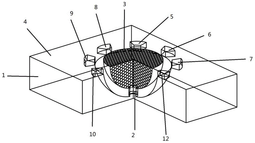 Cellular solid fluctuating micromechanical gyroscope and preparation method thereof