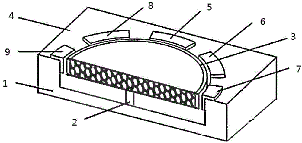 Cellular solid fluctuating micromechanical gyroscope and preparation method thereof