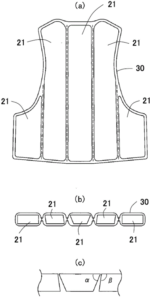 Floating vest and buoyant material thereof