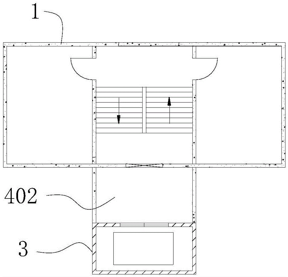 Secondarily added elevator structure