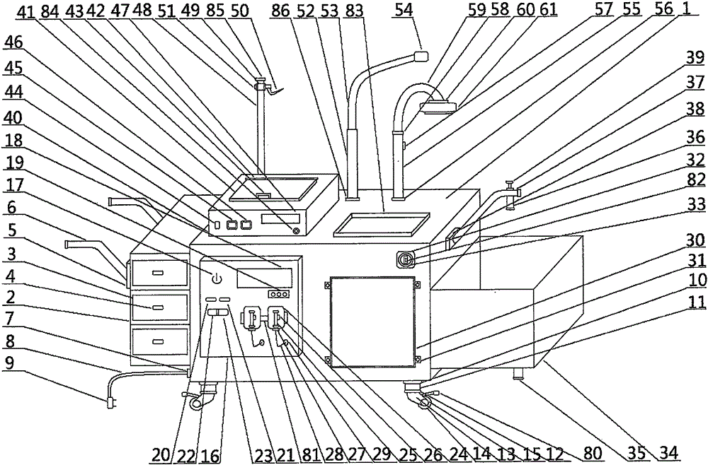 Operating room nursing and cleaning integrated machine