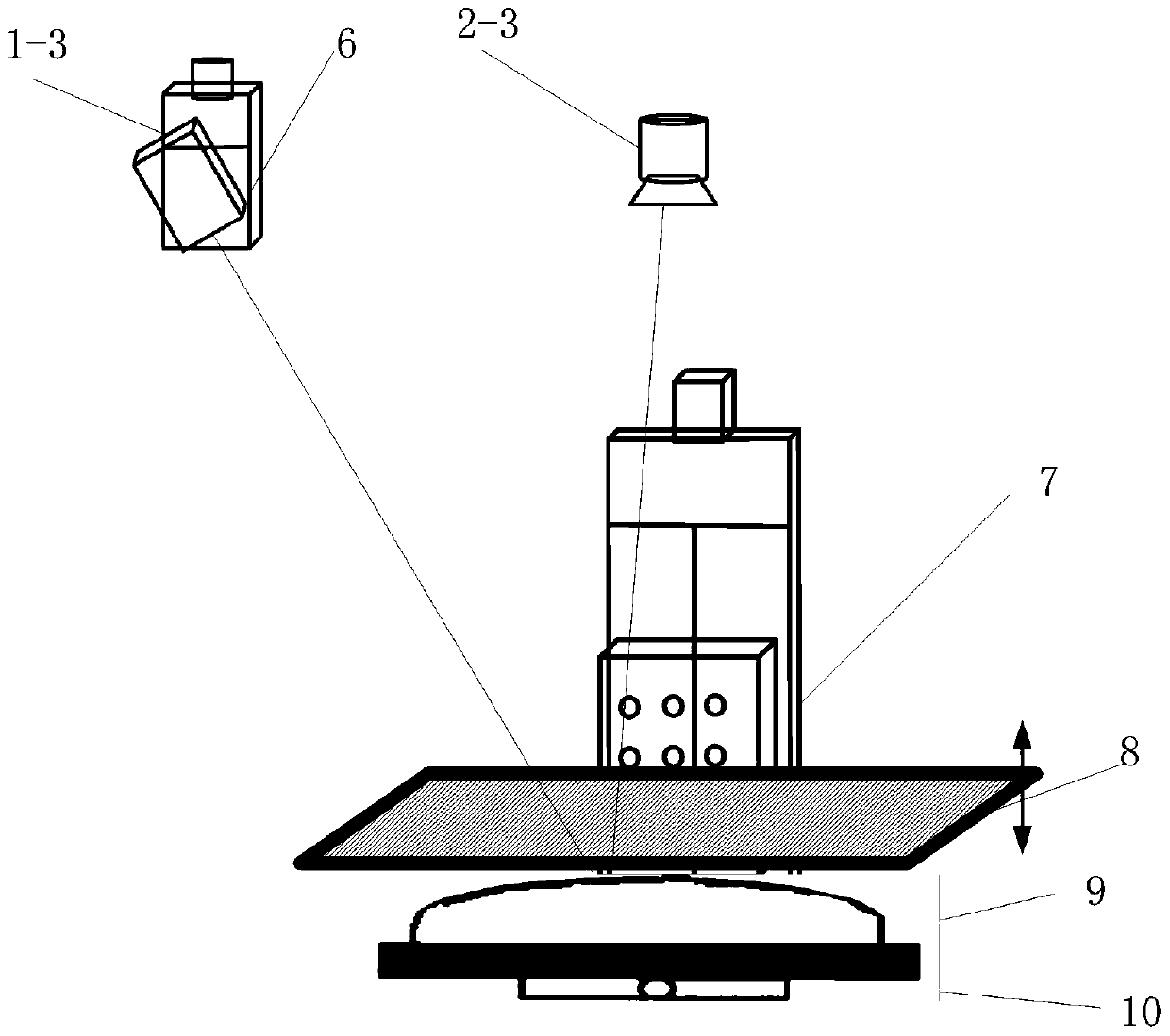 A composite measuring system and measuring method of laser line scanning and shadow moiré