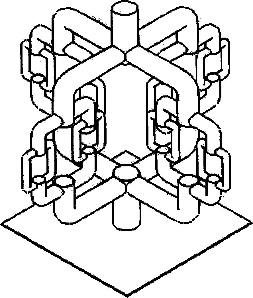 Tissue engineering complex grid shape stent forming method base on core dissolving technology