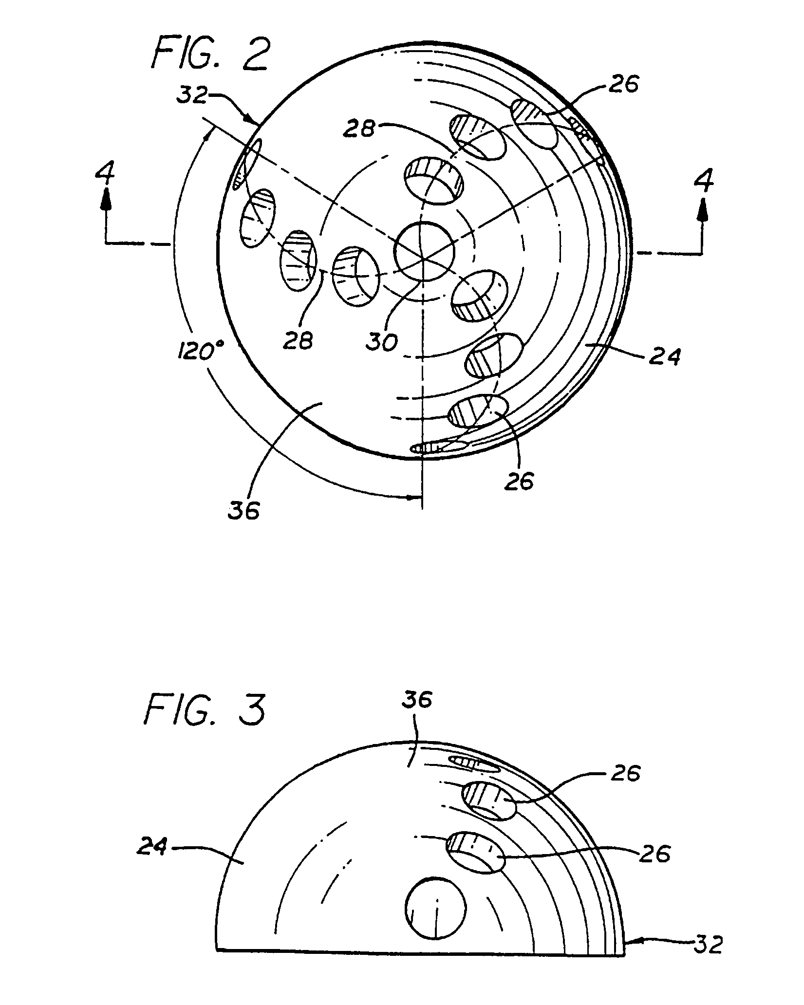 Connector for domed cutting tool