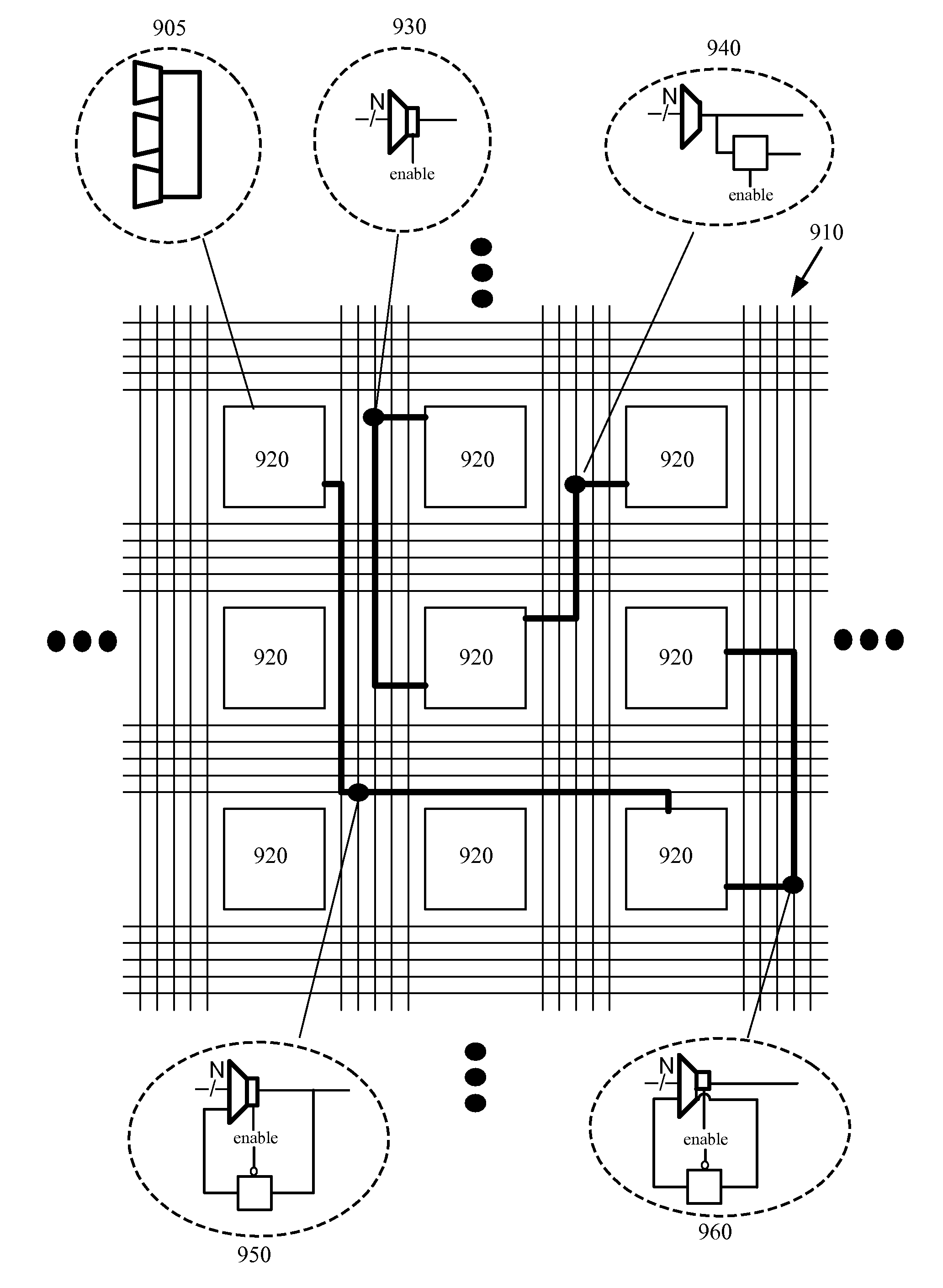 Configurable IC having a routing fabric with storage elements