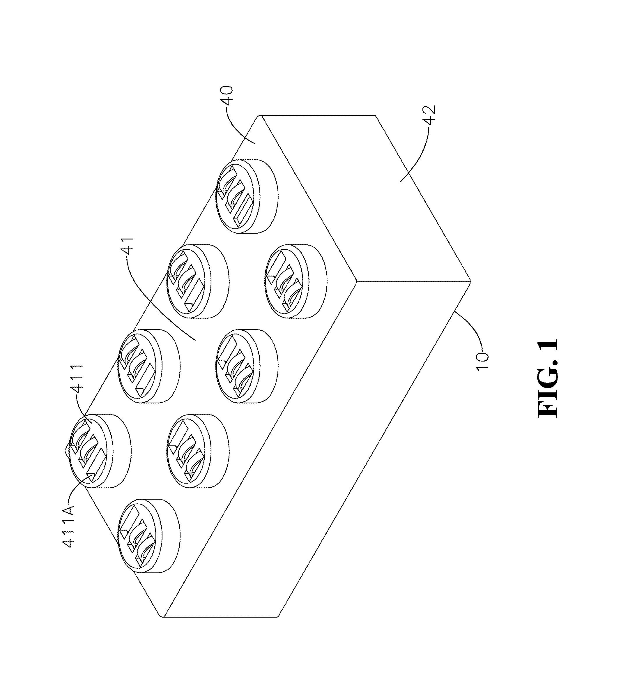 Illuminating building block with high light transmission