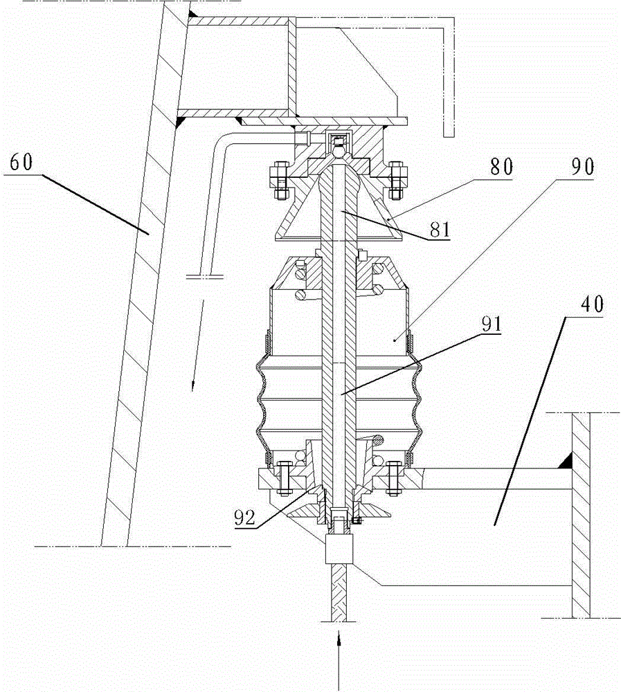 Automatic argon blowing connector device