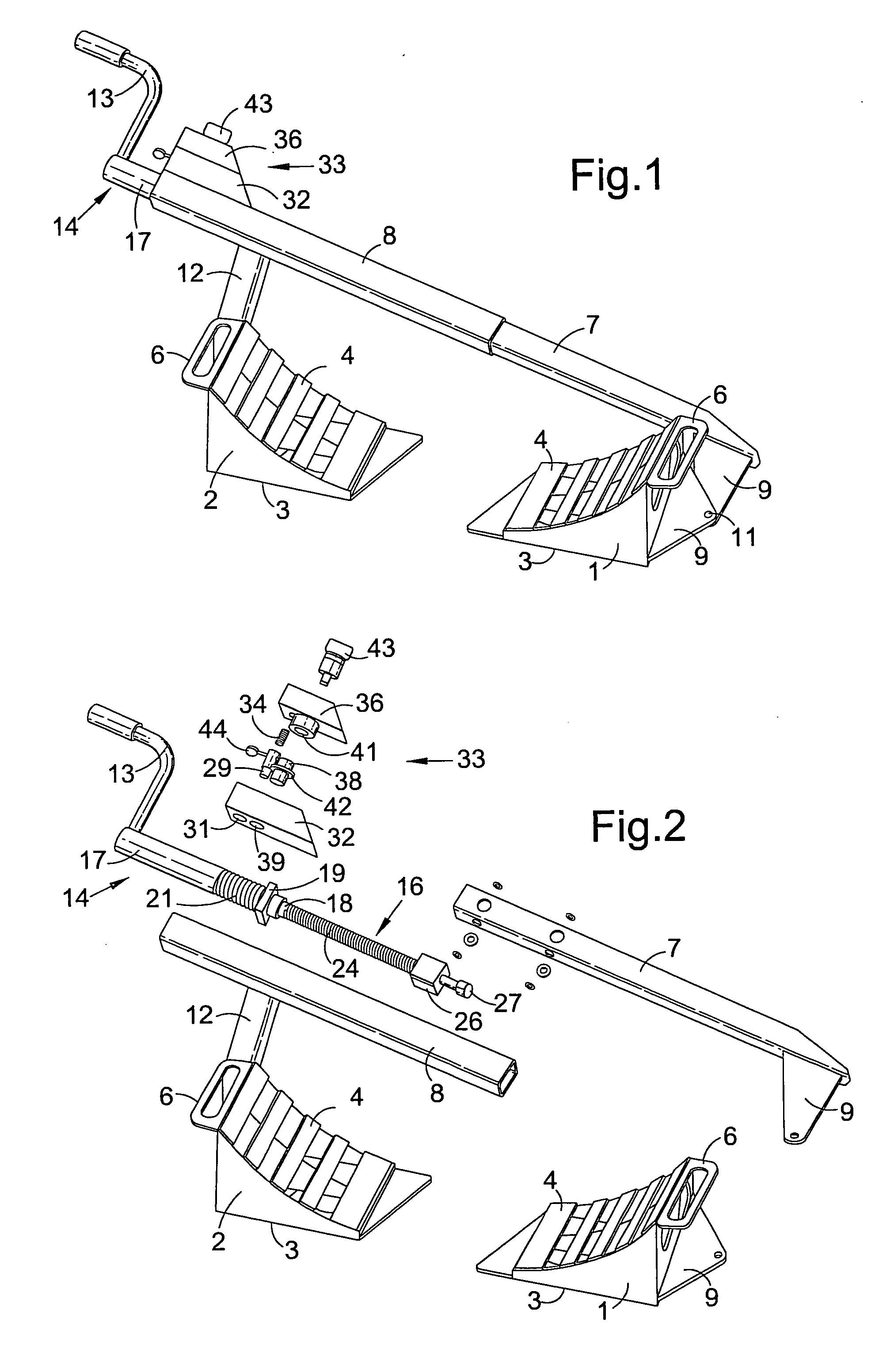 Device for immobilizing a vehicle