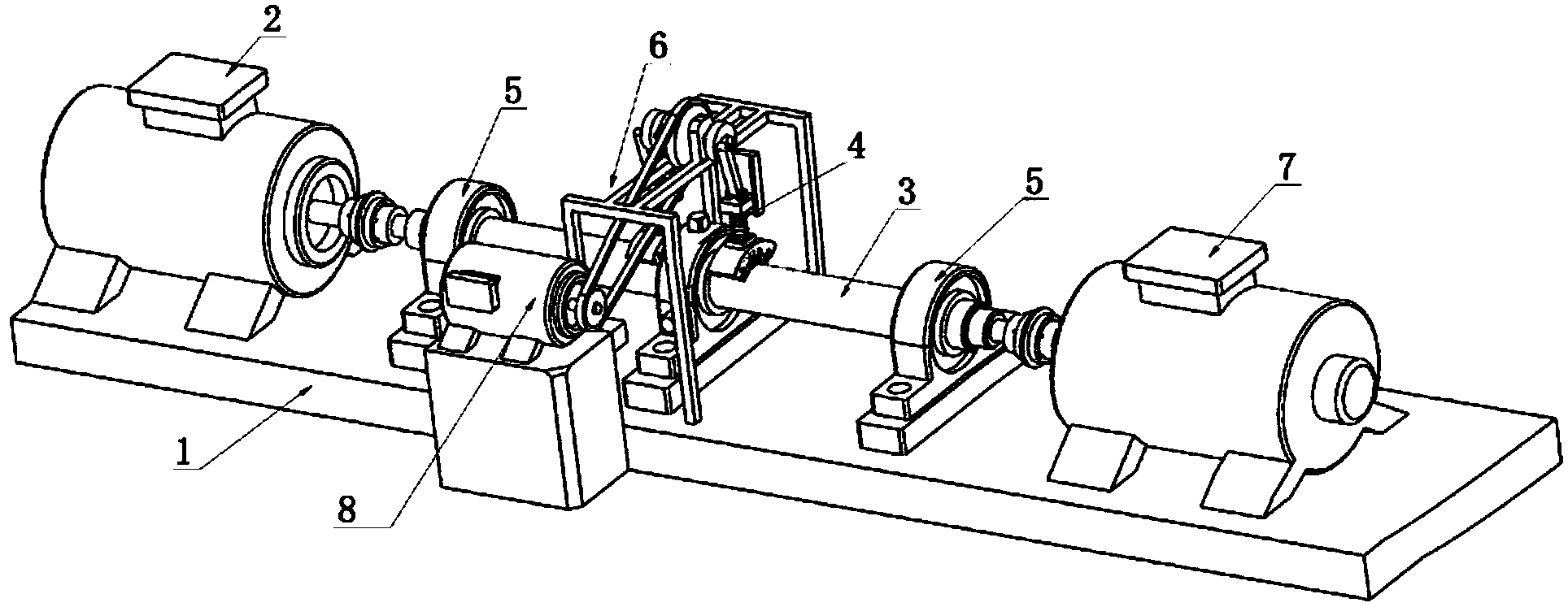 Bearing radial dynamic loading fault simulation diagnosis test bed