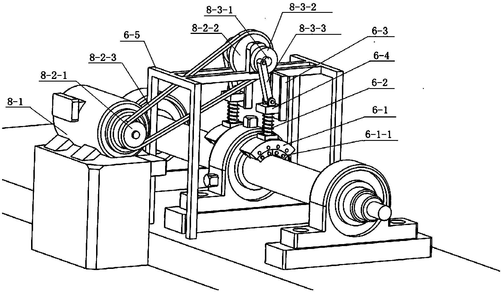 Bearing radial dynamic loading fault simulation diagnosis test bed