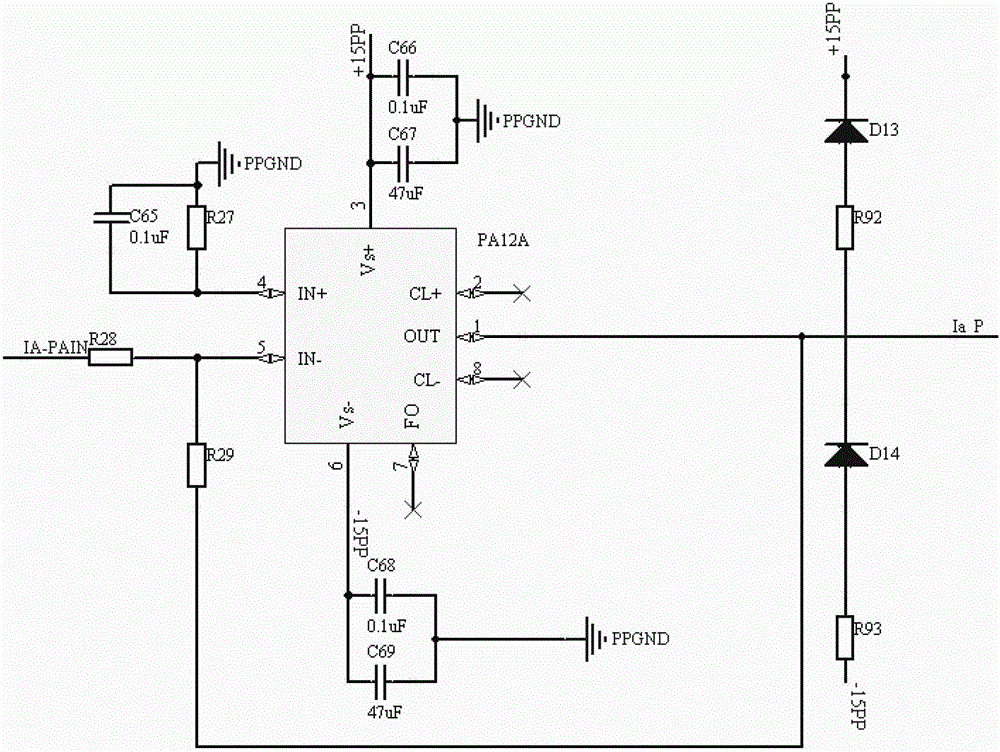 Linear power driving controller based on large-power operational amplifier for three-phase alternating current motor