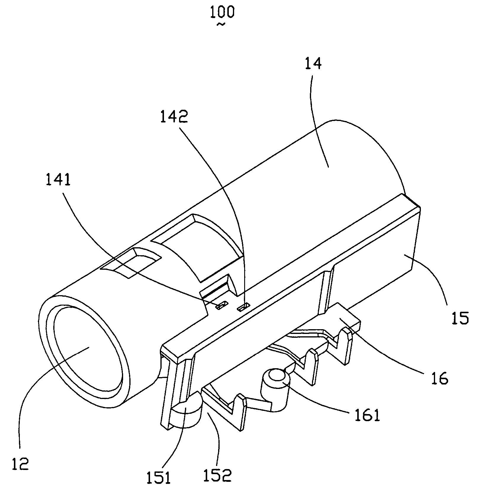 Miniature audio jack connector with improved contact arrangement