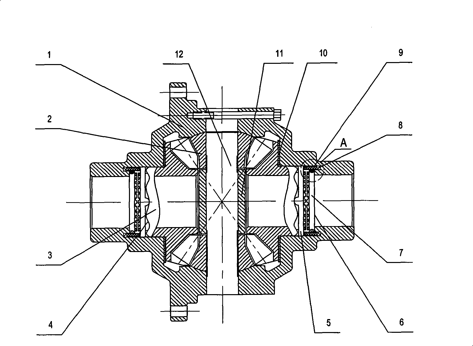 Transmitting ratio variable slip-limiting speed differentiator