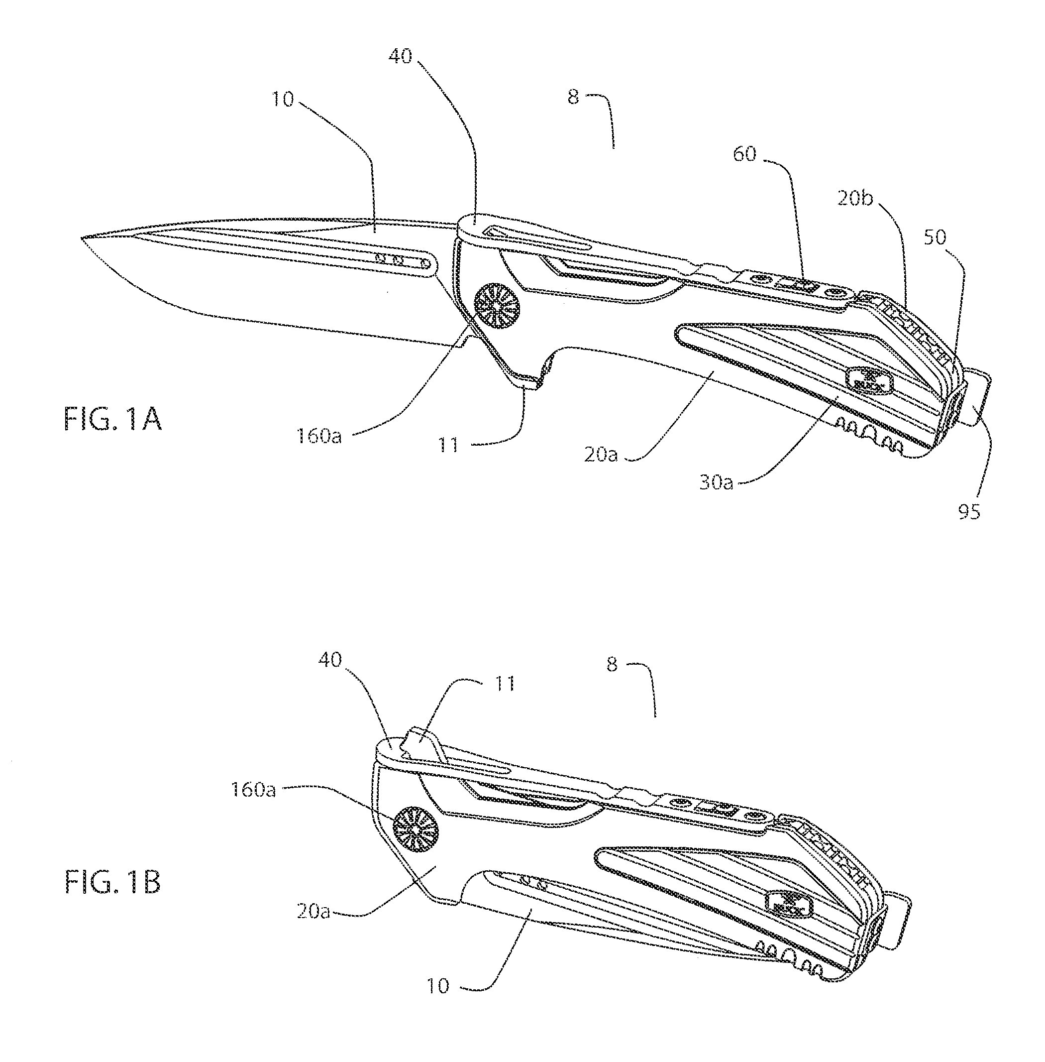 Lock for a flip open knife, and mechanism for making same automatic